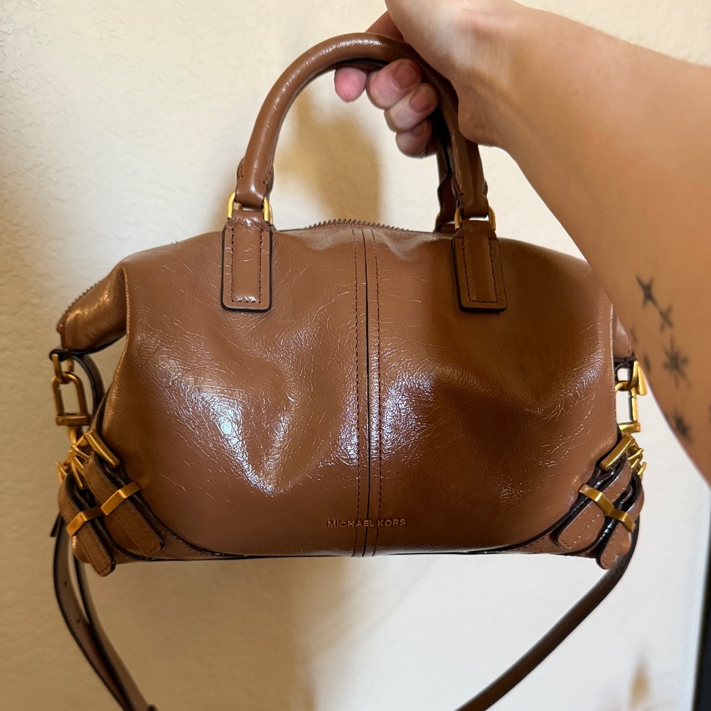 Michael Kors Satchel - Small Darrington Crackled Leather